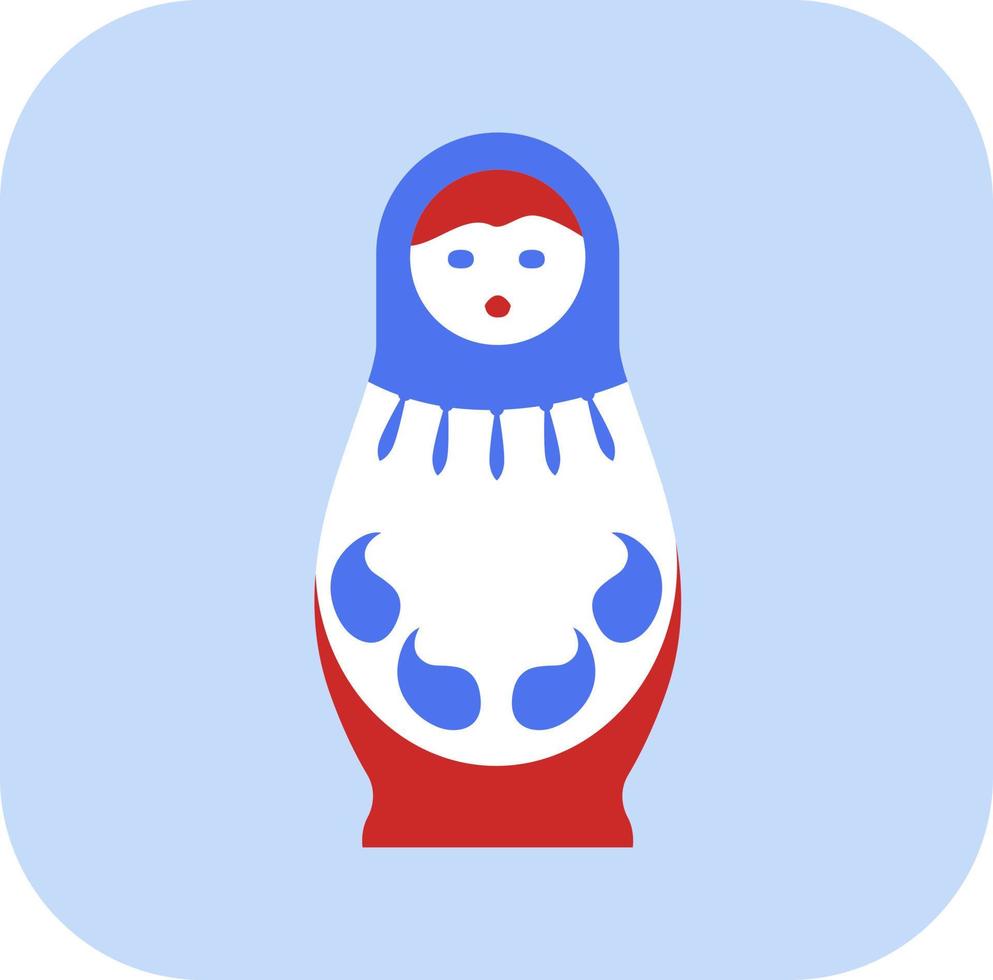 Small Russian matryoshka, illustration, vector, on a white background. vector