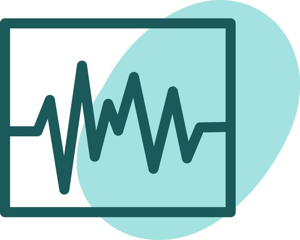 Blue heartbeat, illustration, vector on a white background.