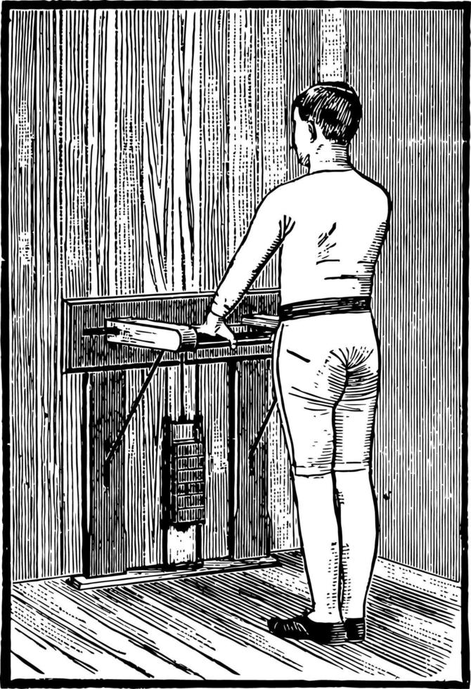 Finger Machine vintage illustration. vector