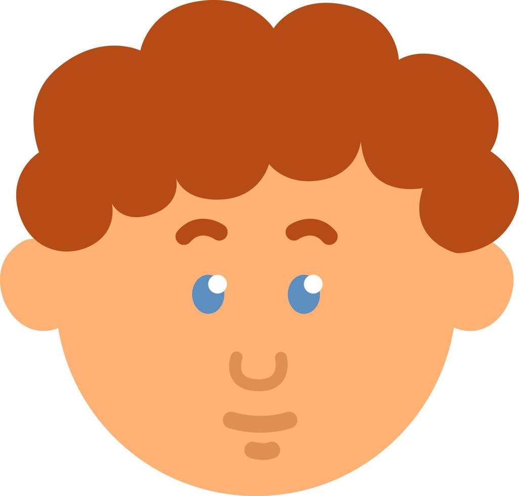 Boy with light brown curly hair, illustration, vector on a white  background. 13851517 Vector Art at Vecteezy