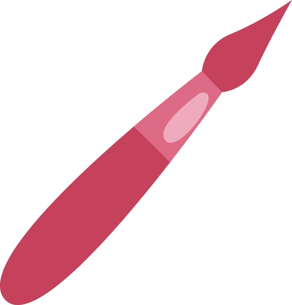 Small paint brush, illustration, vector, on a white background. vector