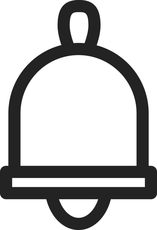 Black bell, illustration, vector on a white background.
