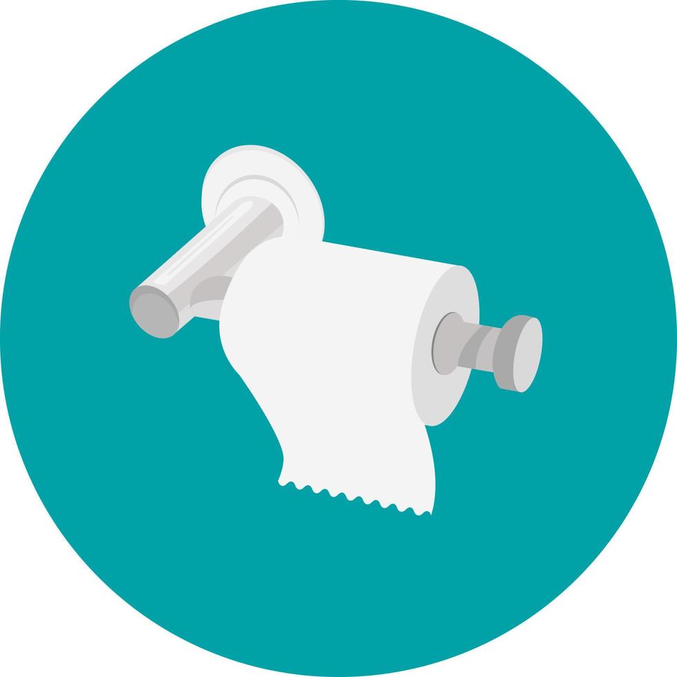 Toilet paper holder, illustration, vector on white background