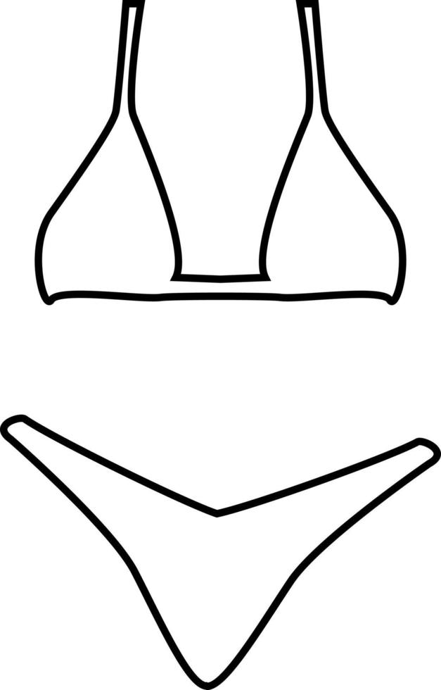 Summer swimwear, icon illustration, vector on white background