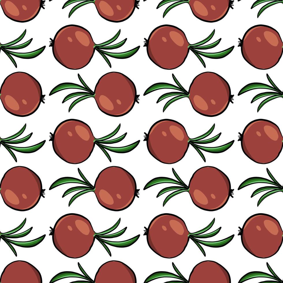 Onion pattern, illustration, vector on white background.