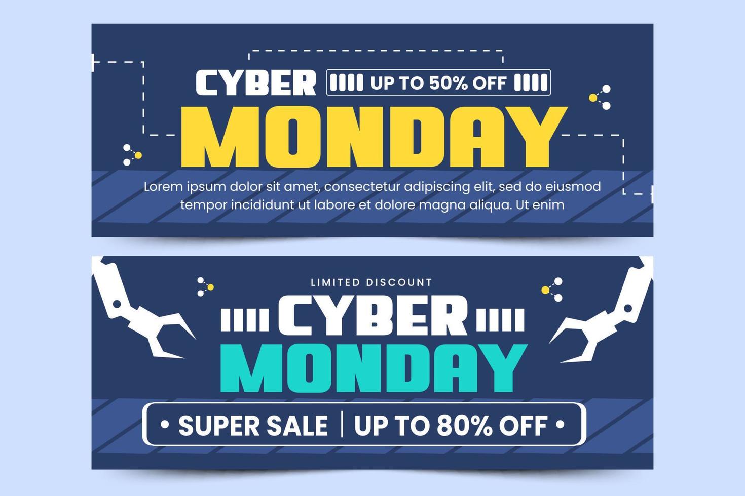 Cyber Monday cover ads banner design template vector