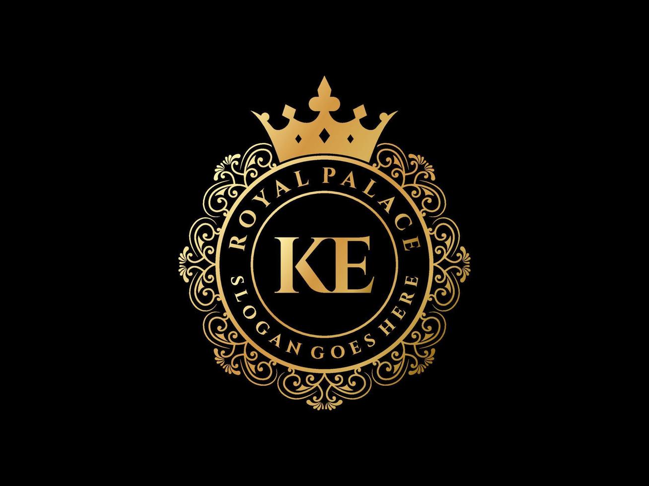 Letter AA Antique royal luxury victorian logo with ornamental frame. vector