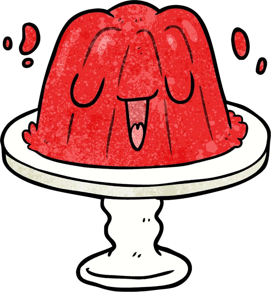 Retro grunge texture cartoon cute jelly vector