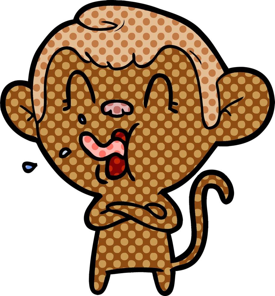 Cartoon doodle cute monkey vector