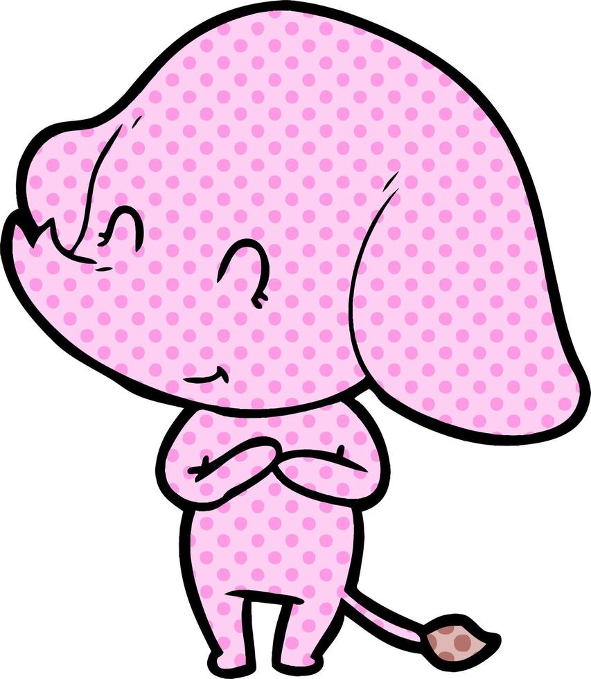Cartoon doodle cute elephant vector