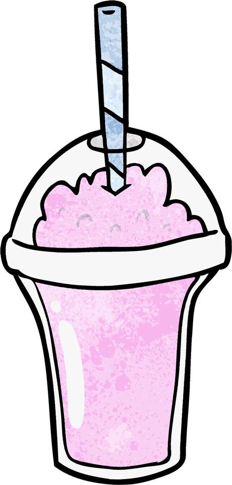 Retro grunge texture cartoon smoothie vector
