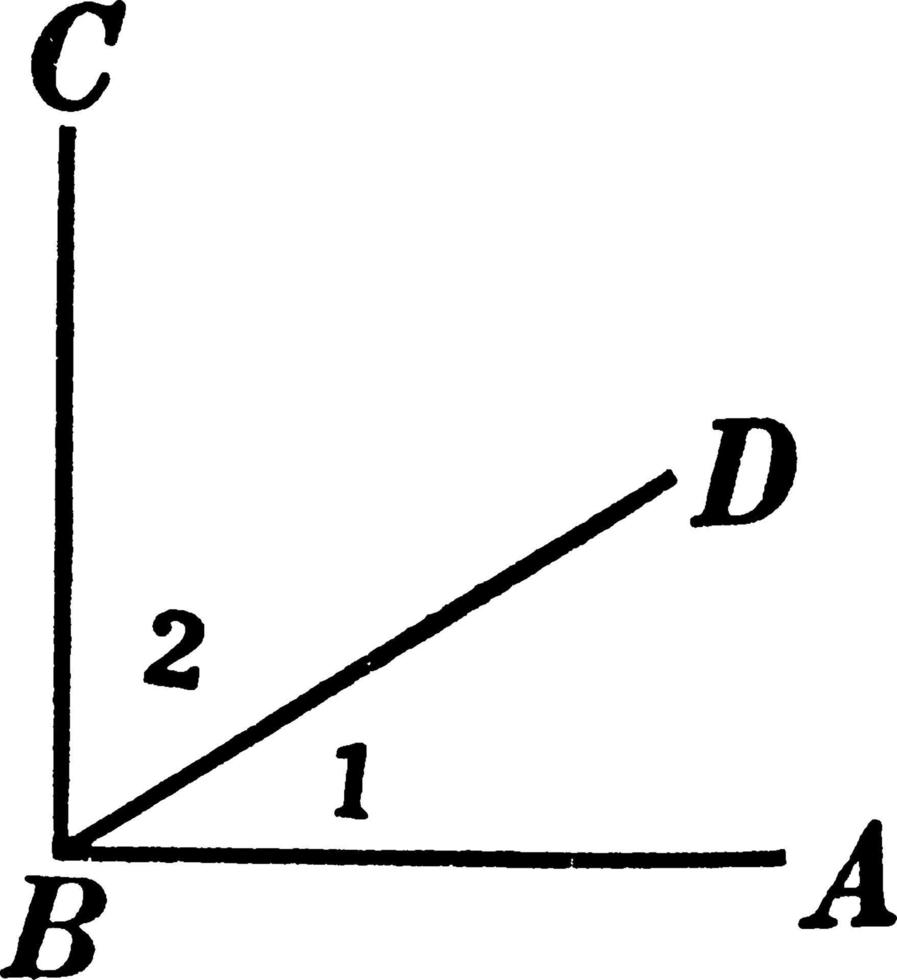 Complementary Angles, vintage illustration vector