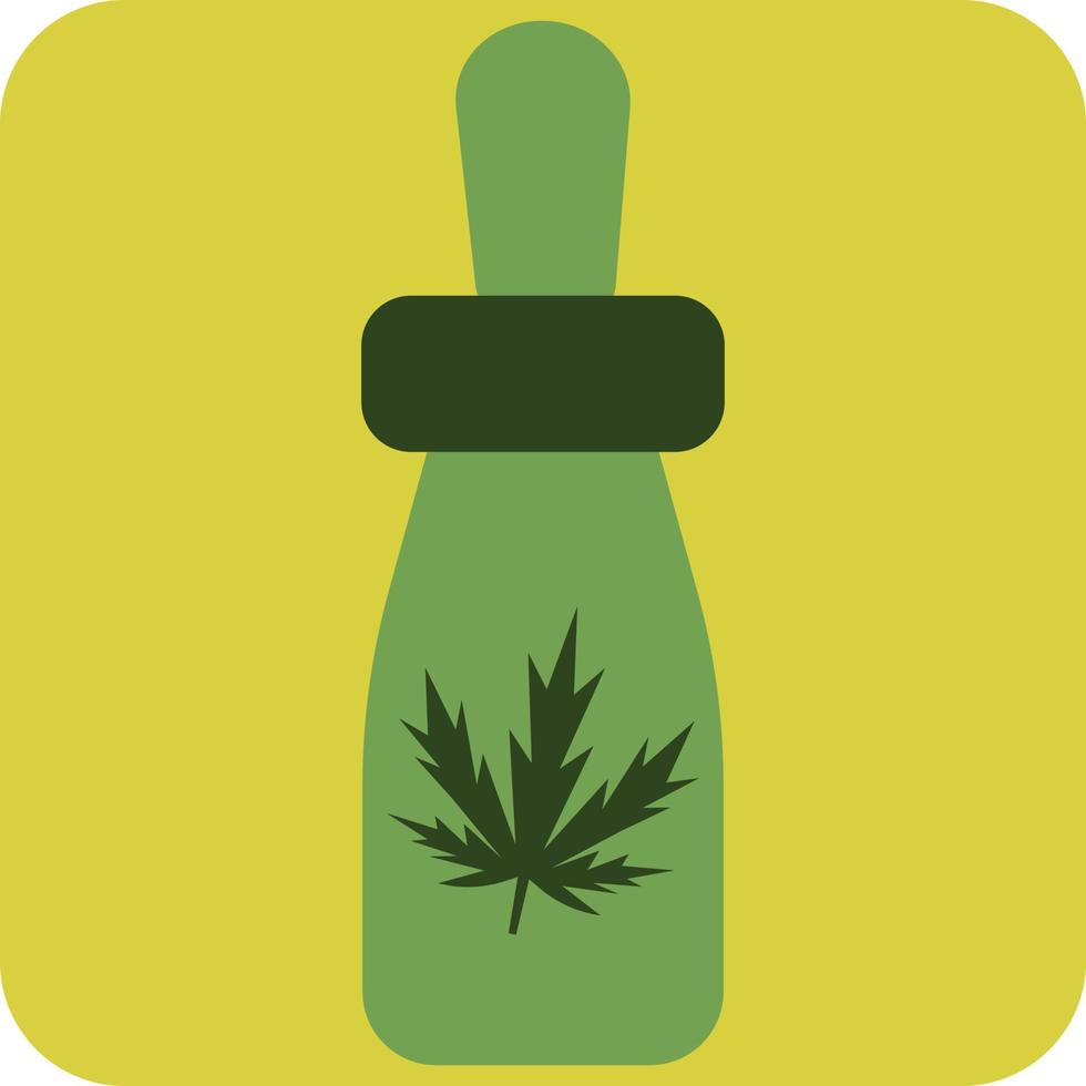 aceite de cannabis, ilustración, vector sobre fondo blanco.