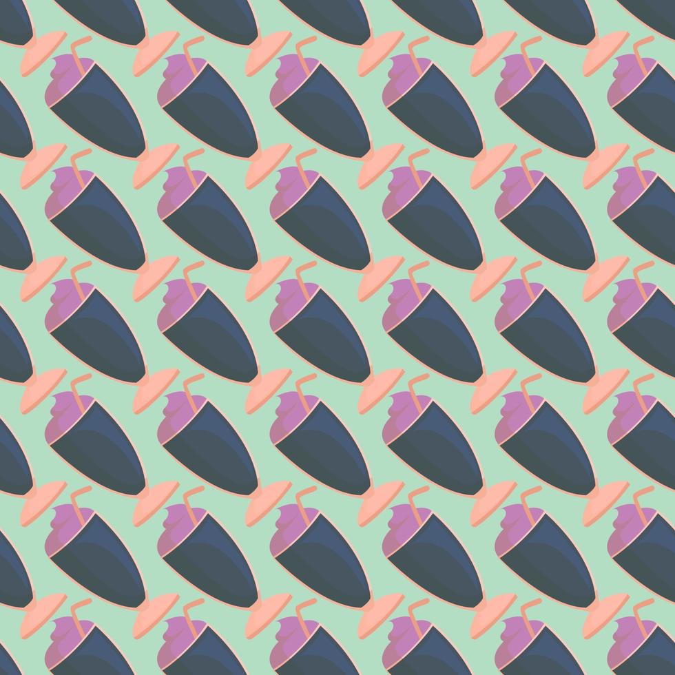 Cocktails pattern, illustration, vector on white background