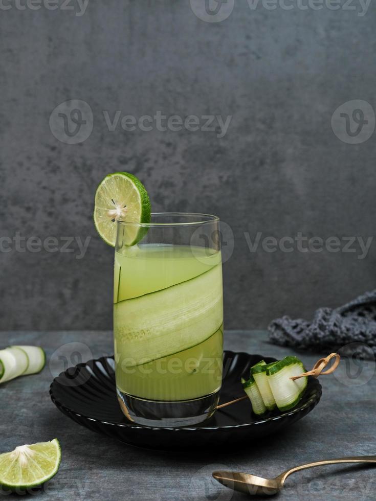 Cucumber Juice, A glass of fresh cucumber juice. Cold Pressed Juice photo