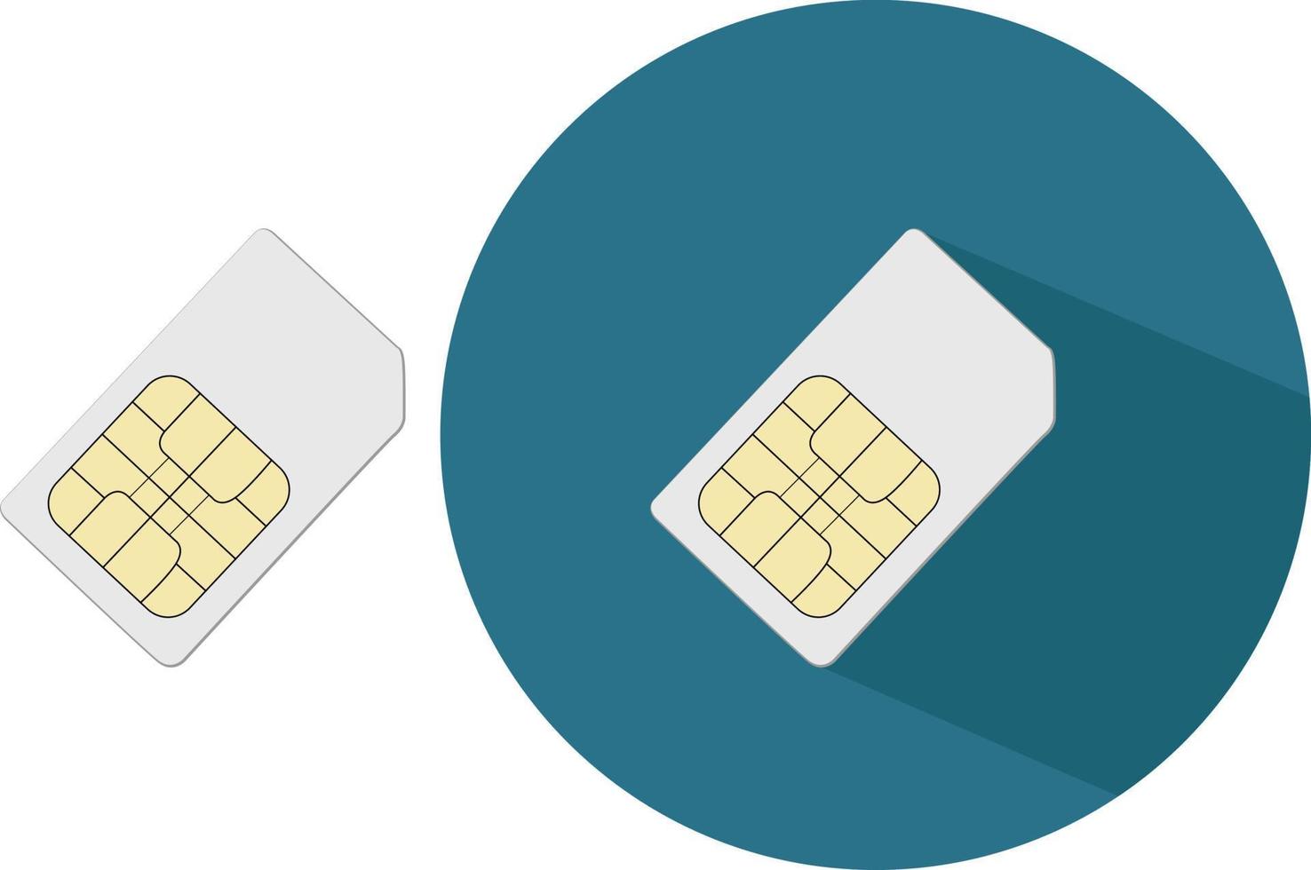 Sim card ,illustration, vector on white background.