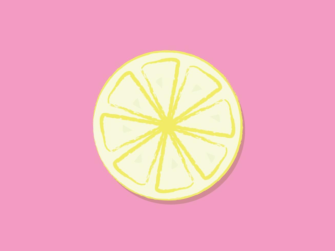 Lemon, illustration, vector on white background.