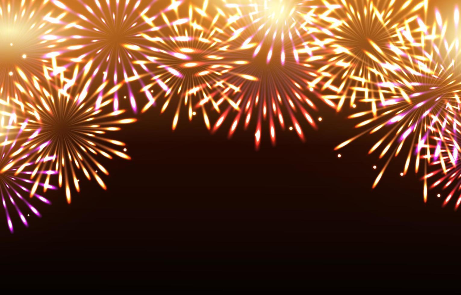 Fireworks in the Night Background vector