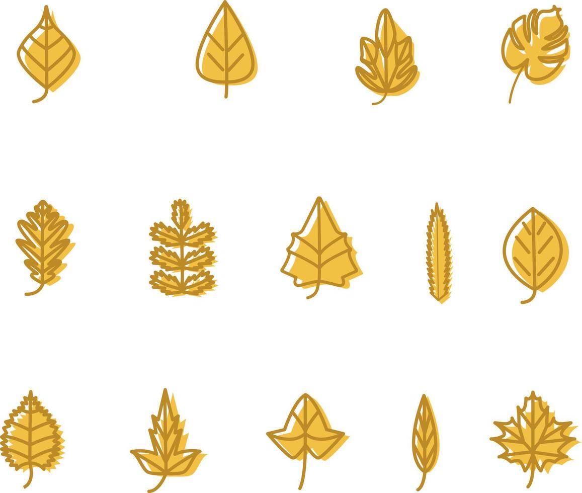 Autumn leaves, illustration, on a white background. vector