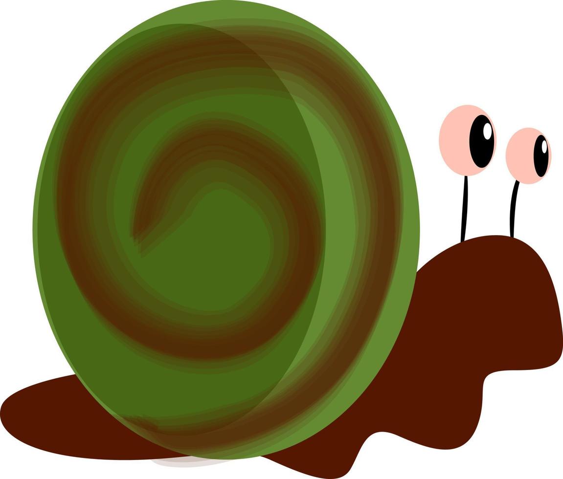 Caracol extraño, ilustración, vector sobre fondo blanco.