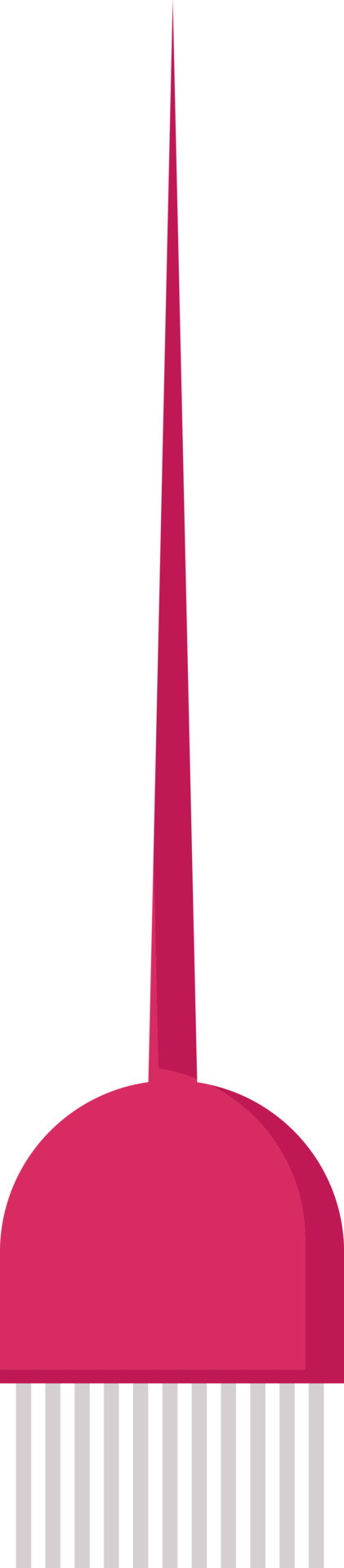 Pink brush, illustration, vector on white background. 13853389 Vector