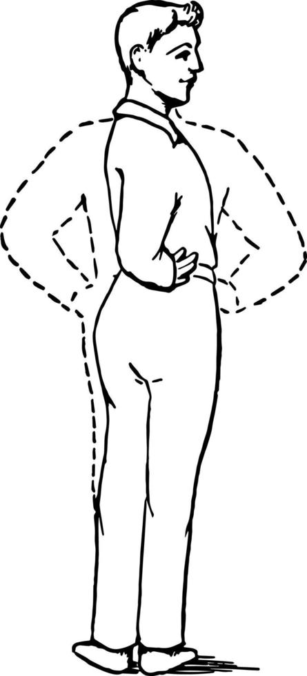 Exercise vintage illustration. vector