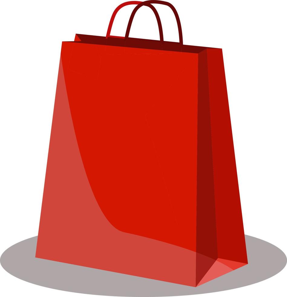 Red bag, illustration, vector on white background.