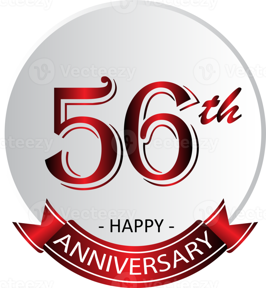 56th anniversary celebration label png