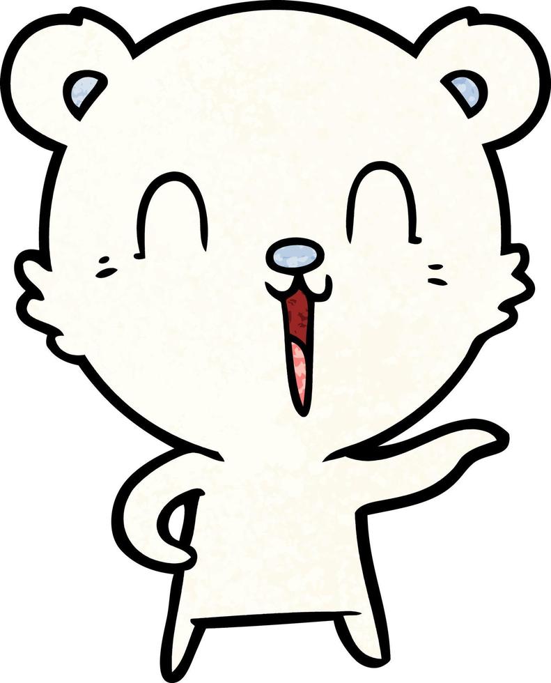 Vector polar bear character in cartoon style