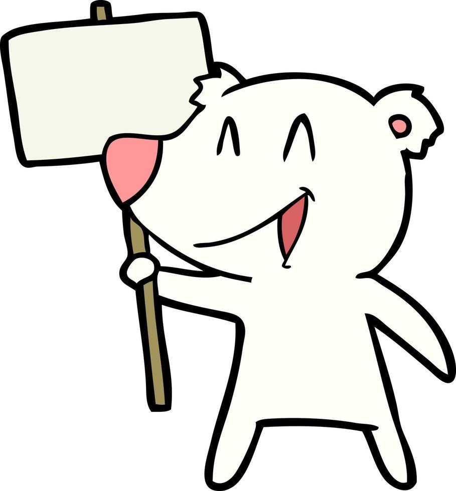 Vector polar bear character in cartoon style