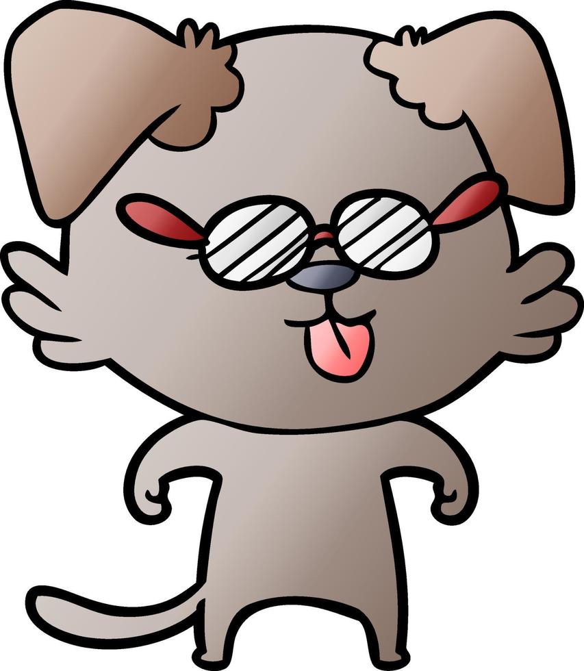 personaje de perro vectorial en estilo de dibujos animados vector