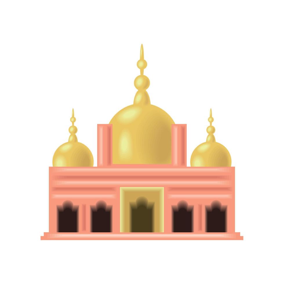 muslim temple building vector