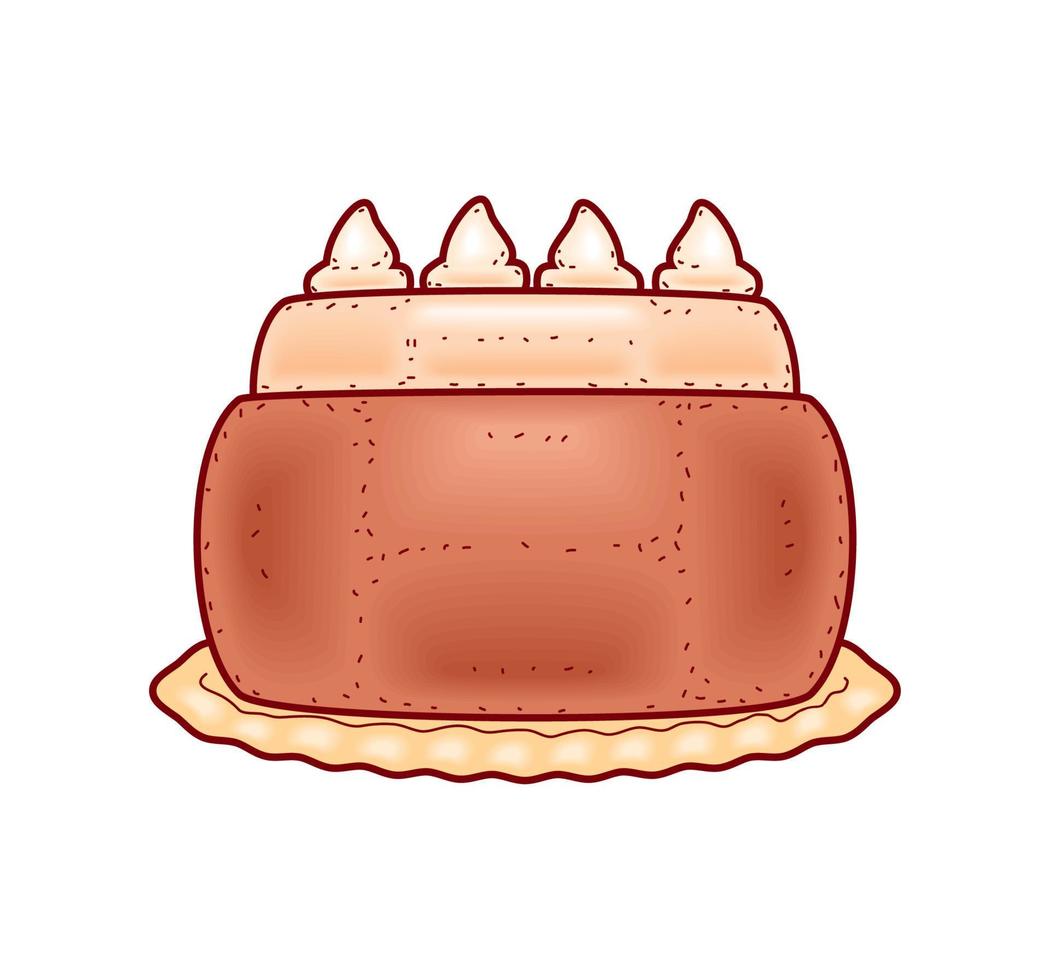 cake with cream icon vector