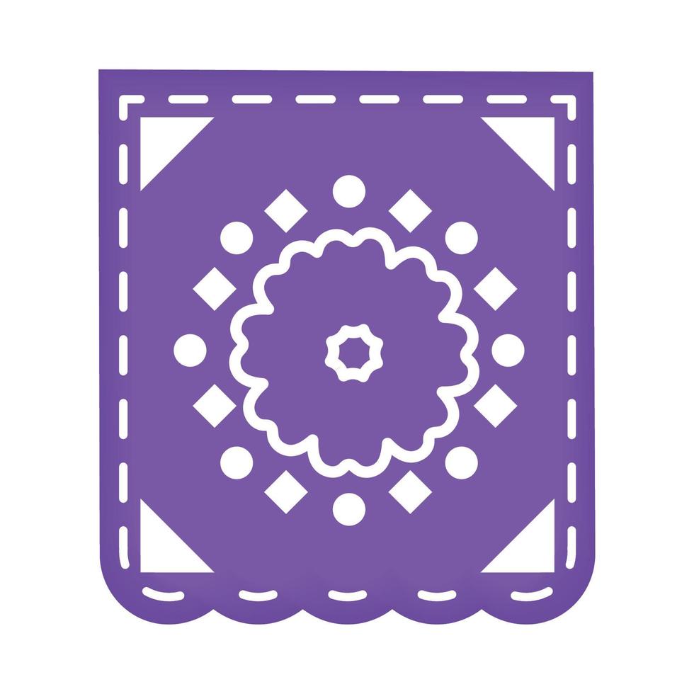 purple garland icon vector
