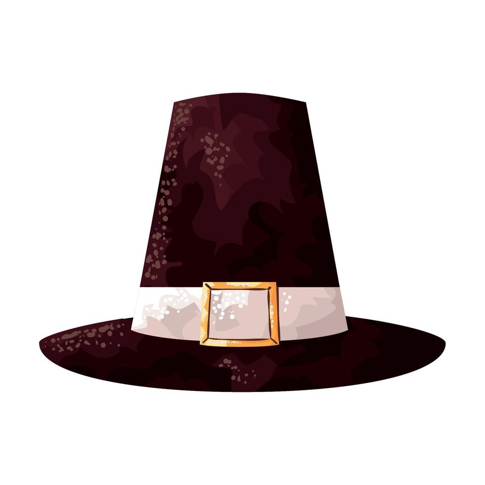 Happy thanksgiving pilgrim hat vector