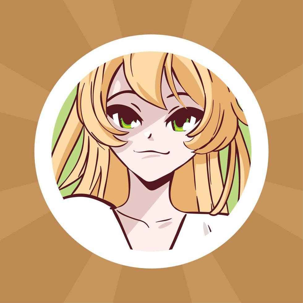 anime blonde teen vector