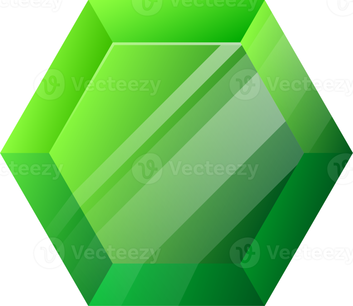 Green shiny diamonds cuts. Jewelry gems magic stone for interface design. png