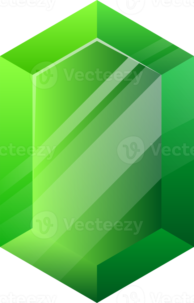 Green shiny diamonds cuts. Jewelry gems magic stone for interface design. png