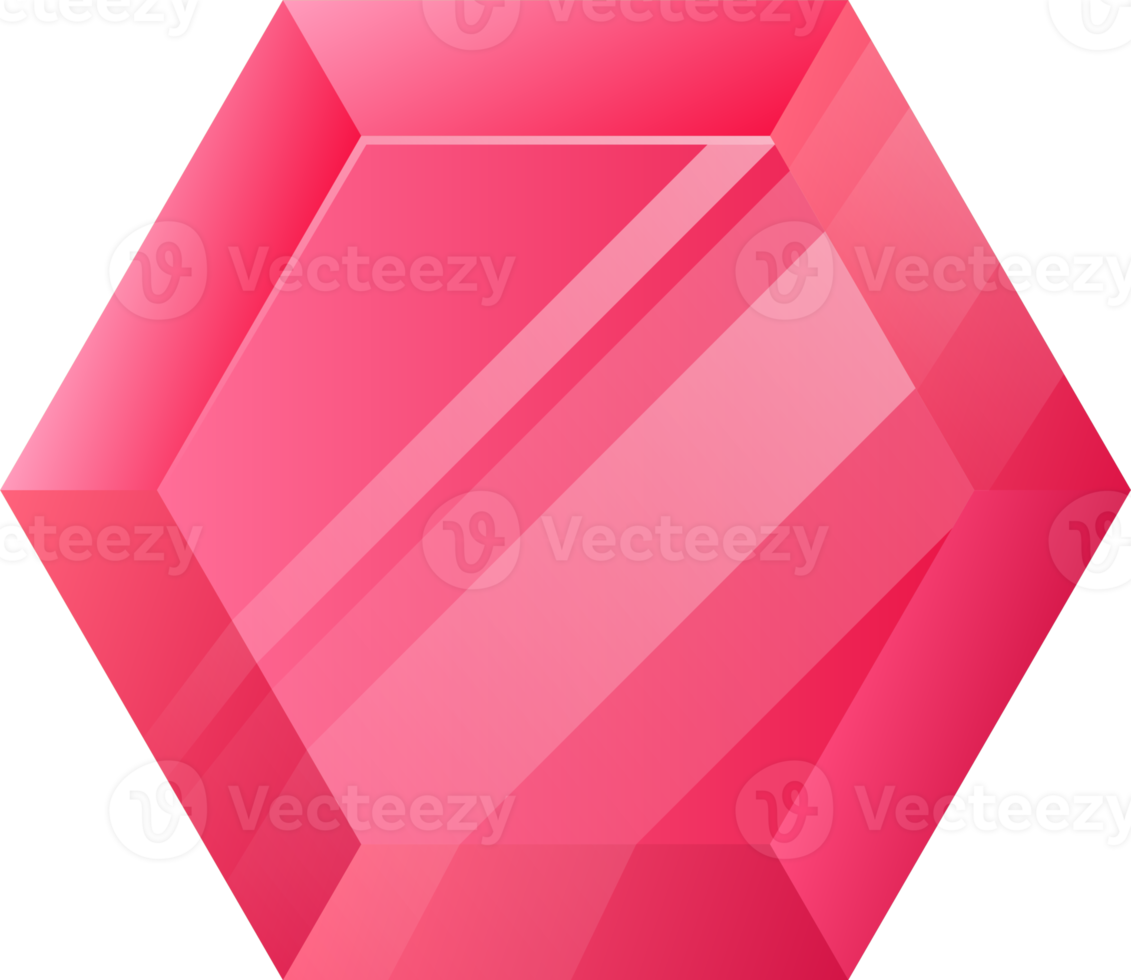 Red shiny diamonds cuts. Jewelry gems magic stone for interface design. png