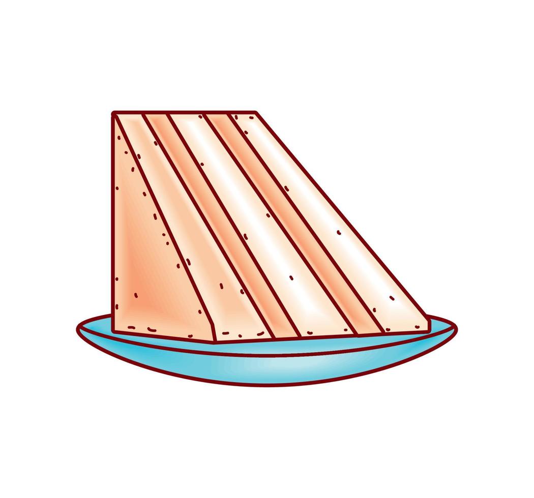 icono de rebanada de pastel vector