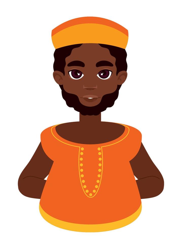 hombre afroamericano vector