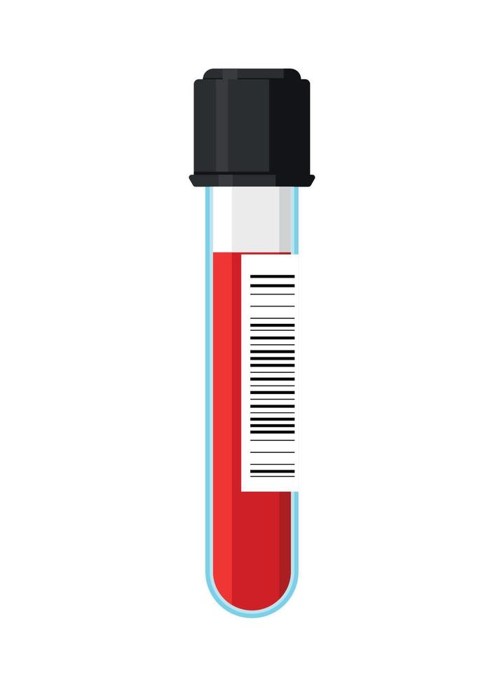 tubo de ensayo del día del sida con sangre vector