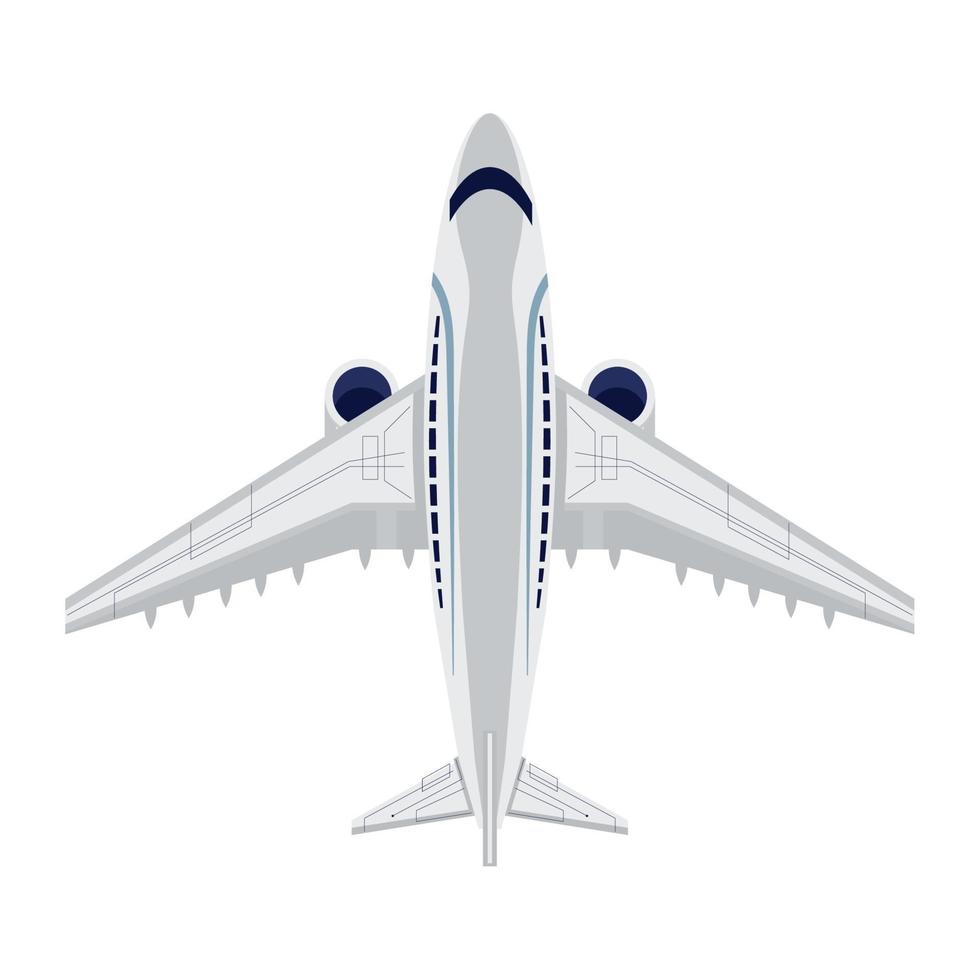 top view airplane vector