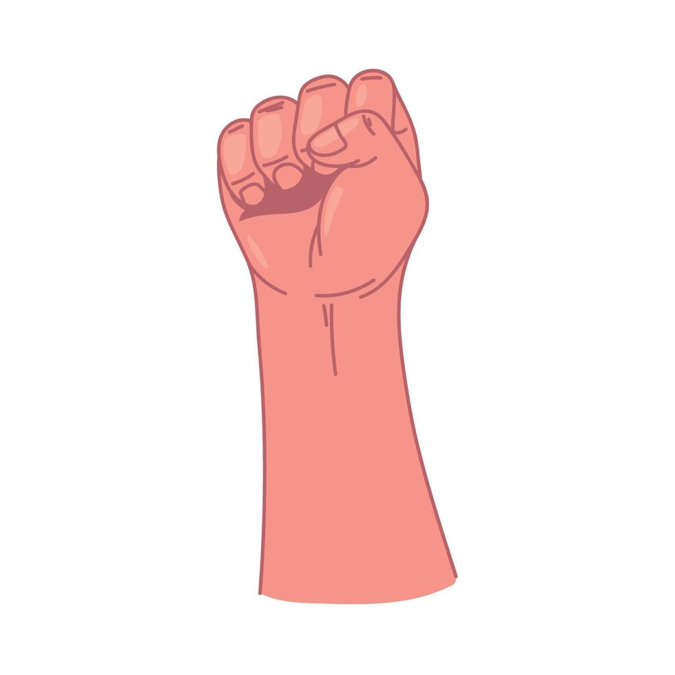 raised fist icon vector