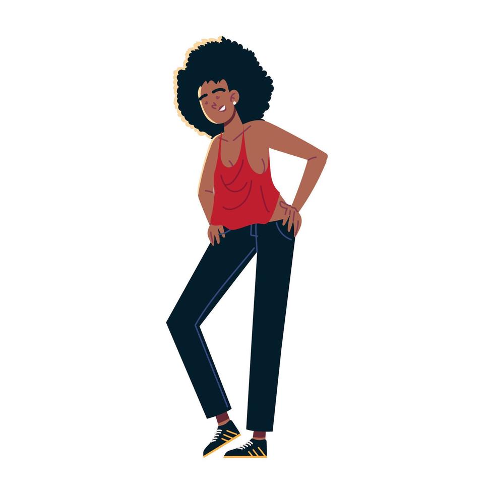 afro american woman vector