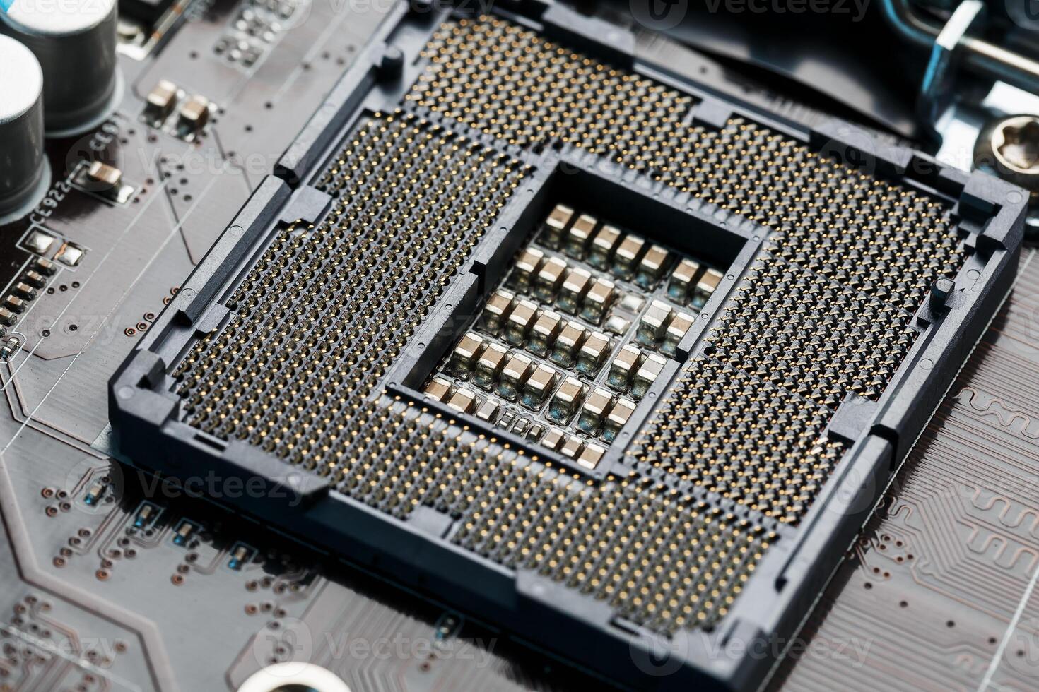 macro cpu socket.cpu socket los componentes principales de una computadora. foto