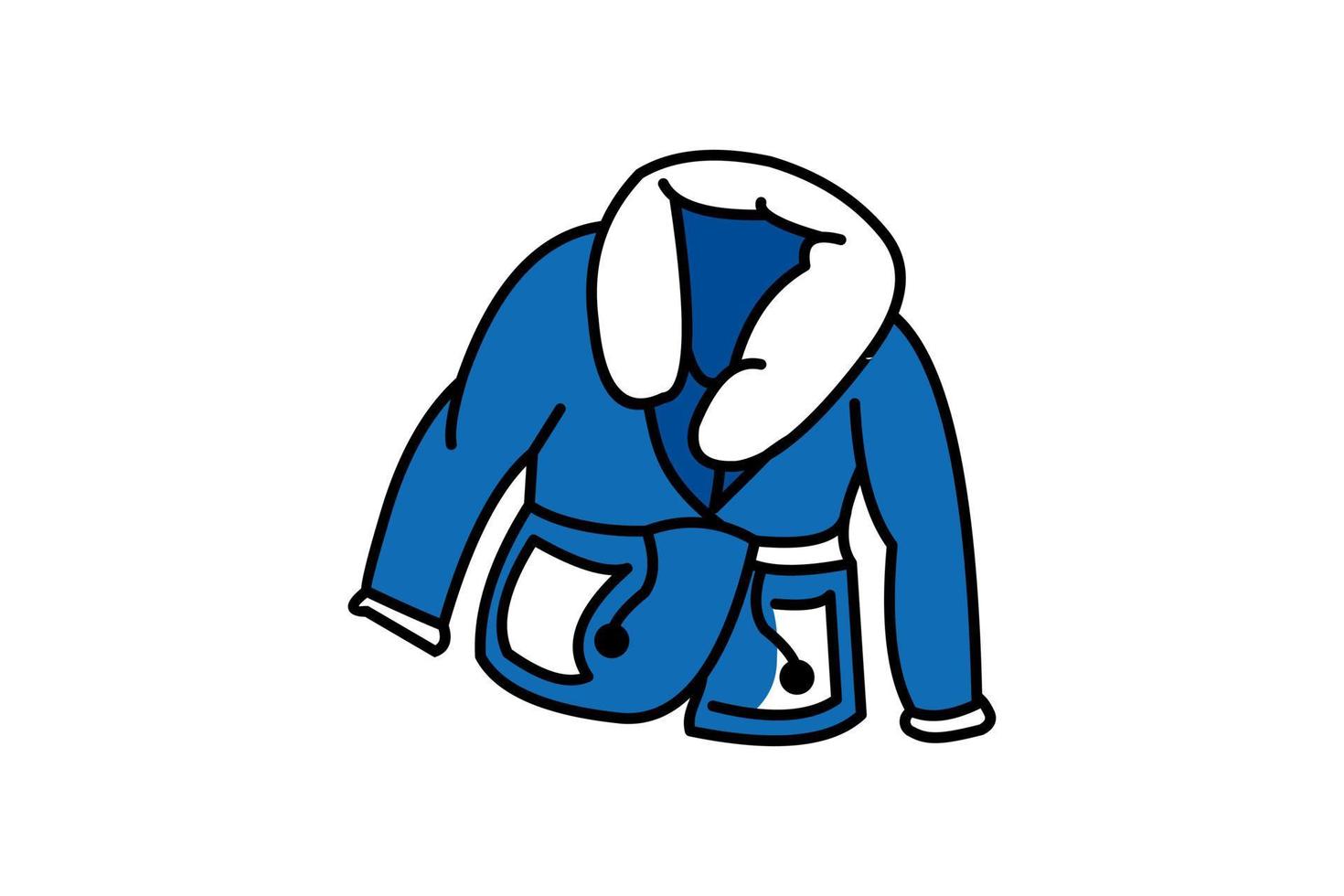 Blue winter jacket isolated vector