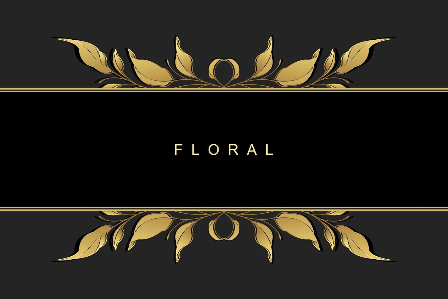 Luxury minimal style frame with golden line art flower and botanical leaves, Organic shapes. Vector background for banner, poster, wedding invitation and other concept. 7