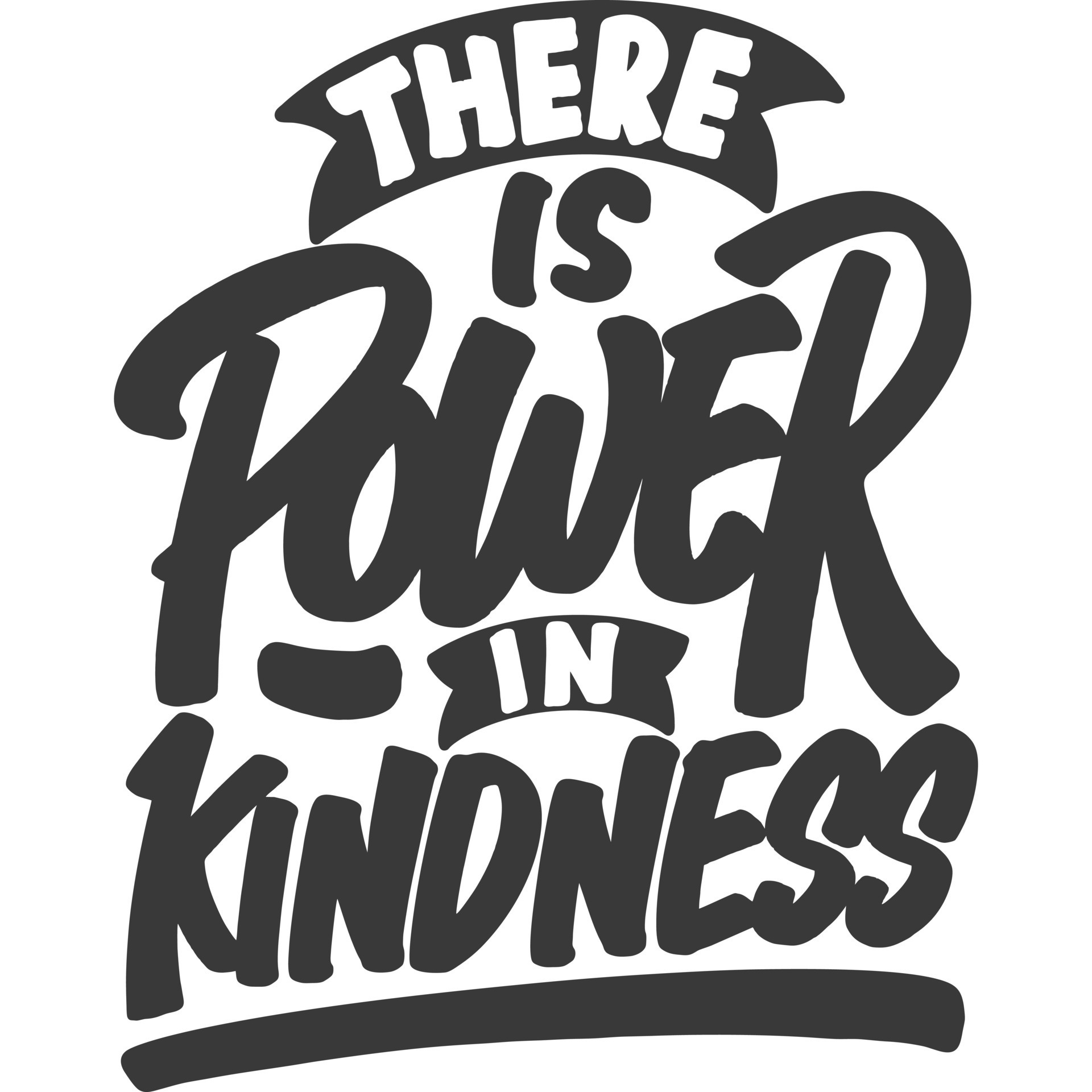 There is power in kindness motivational typography quote design