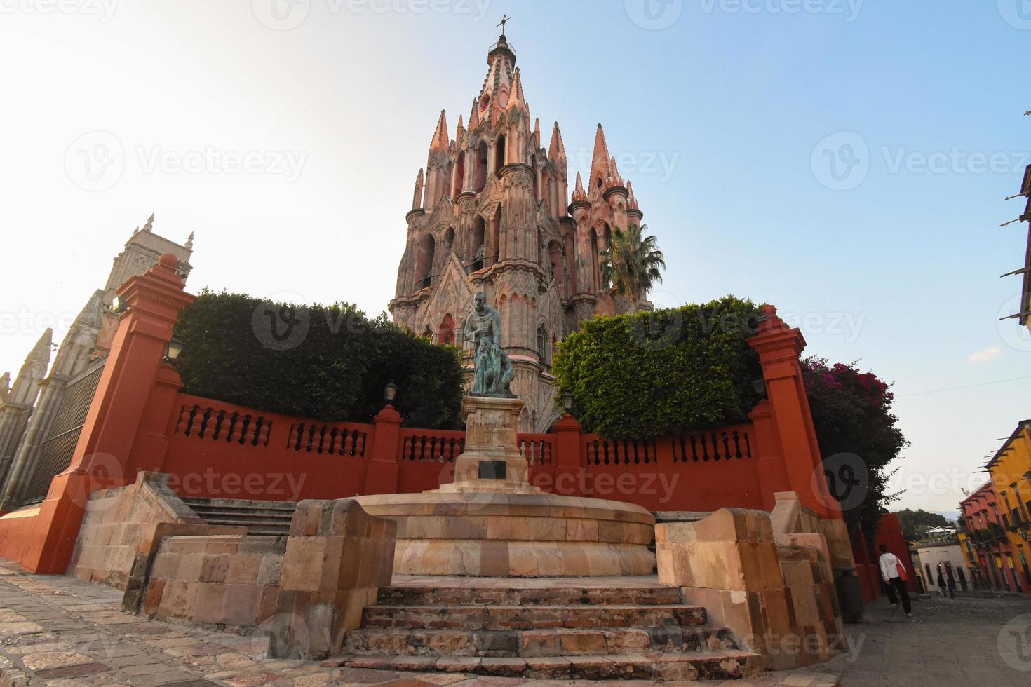 Parroquia Archangel church Jardin Town Square Rafael Chruch San Miguel de Allende, Mexico. Parroaguia created in 1600s photo